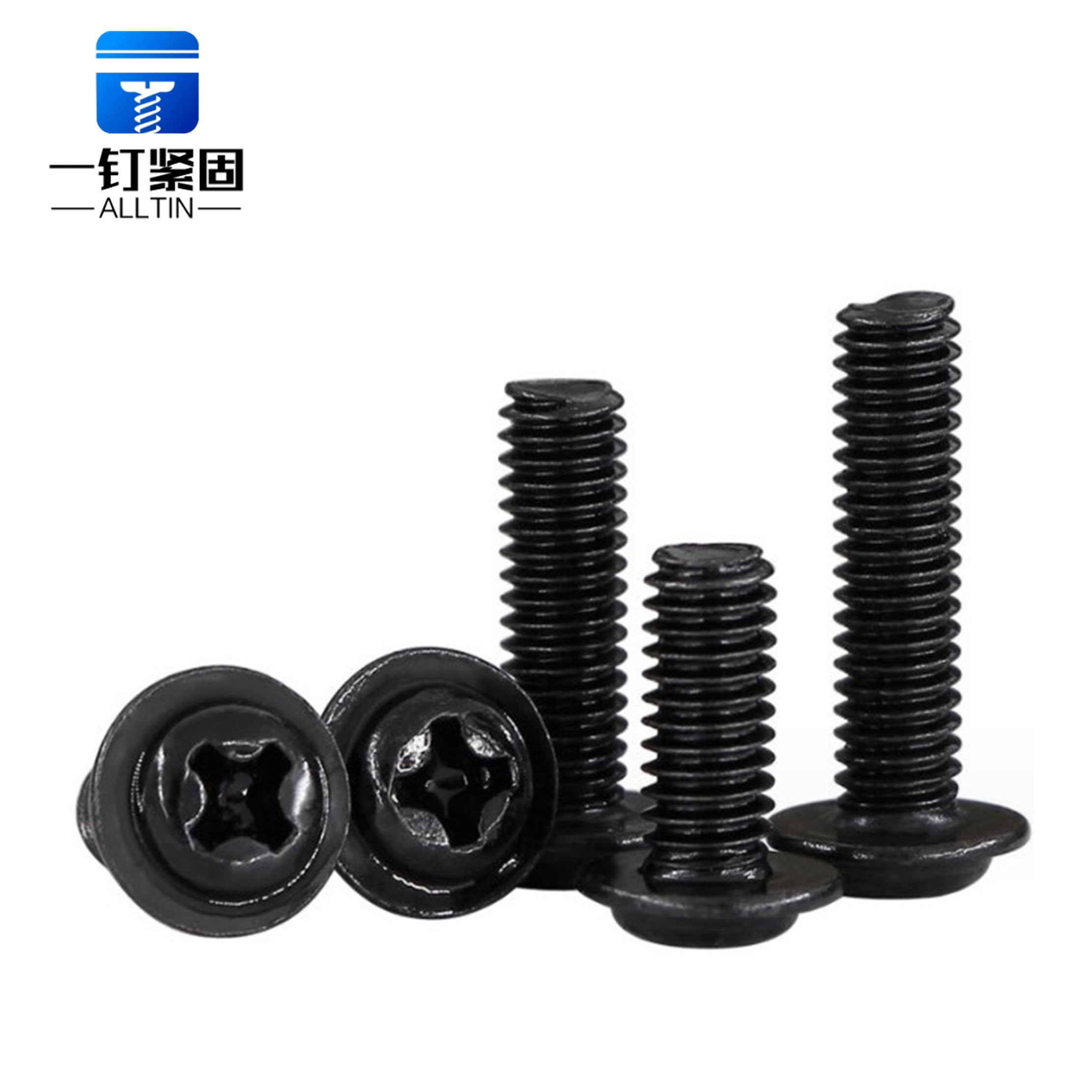 black philips head pan washer machine screw