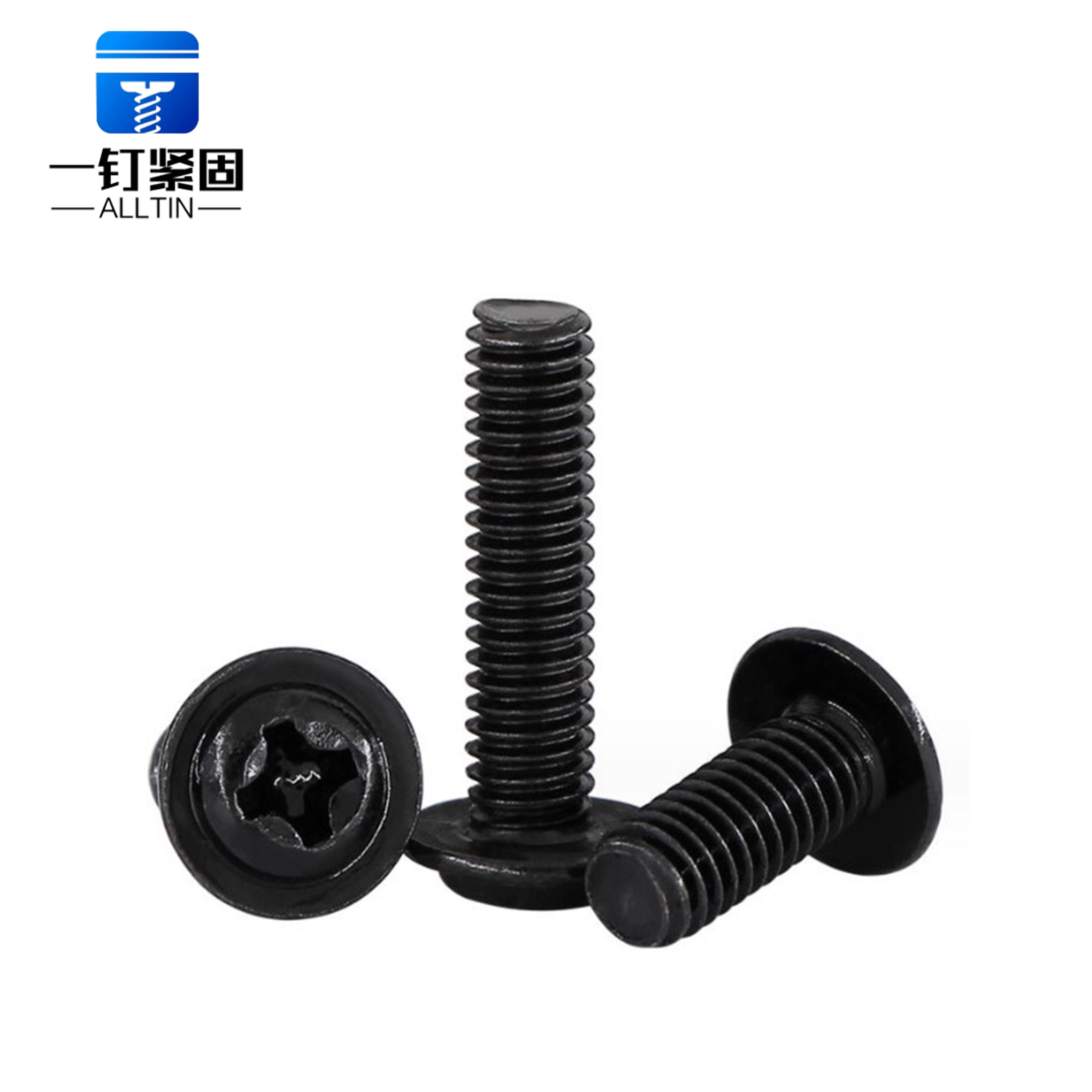 black philips head pan washer machine screw