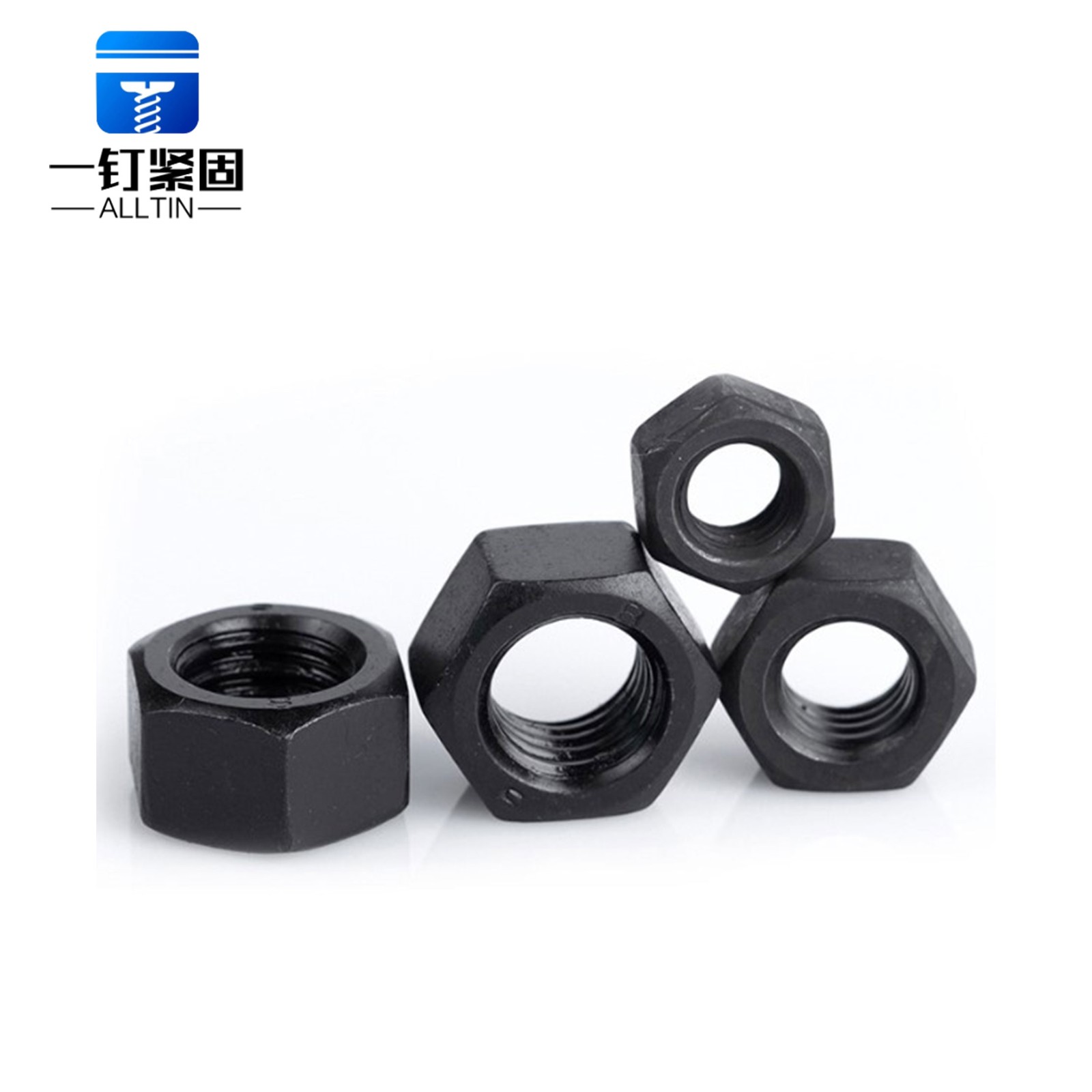 black outer hexagonal nut