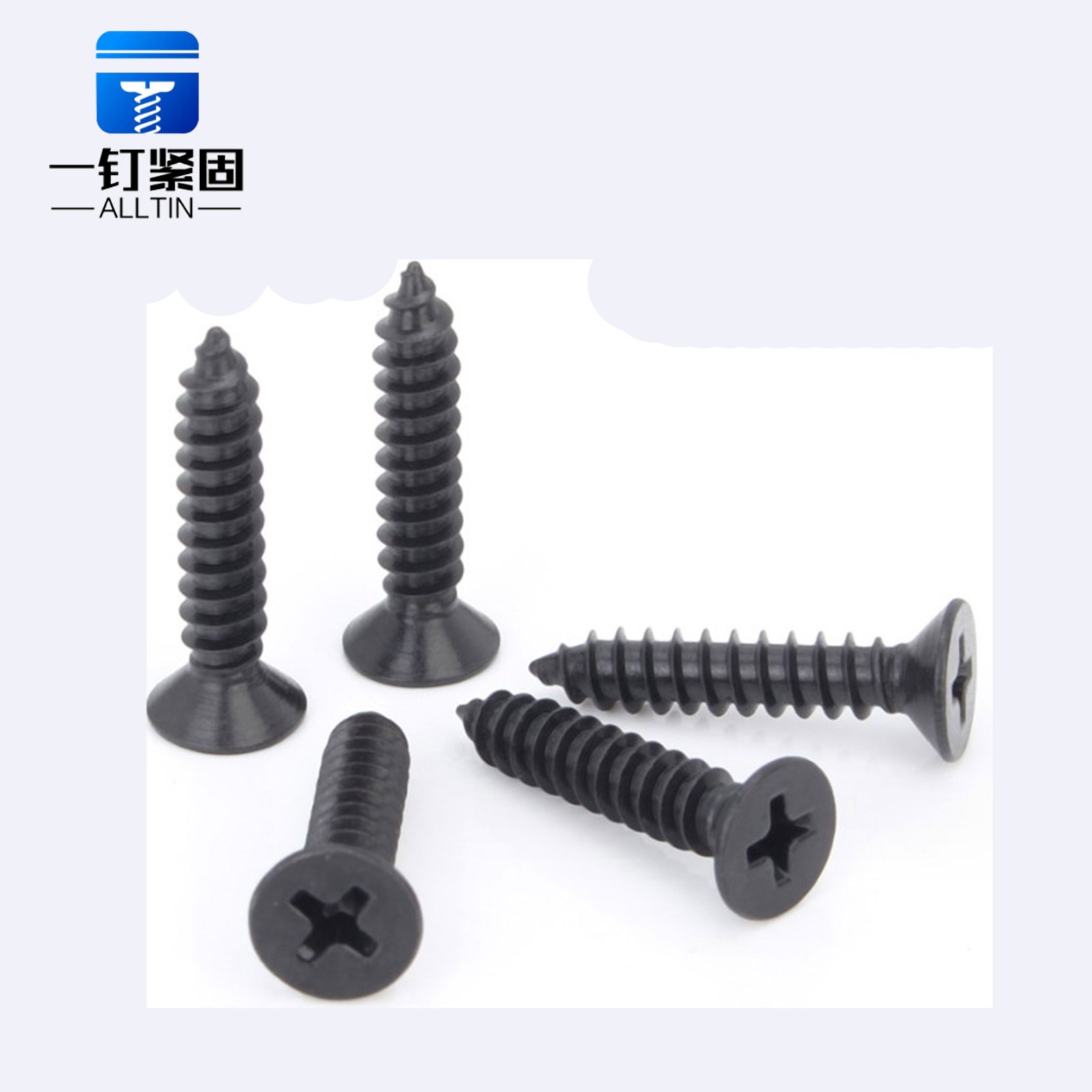 black Philips head self tapping screw