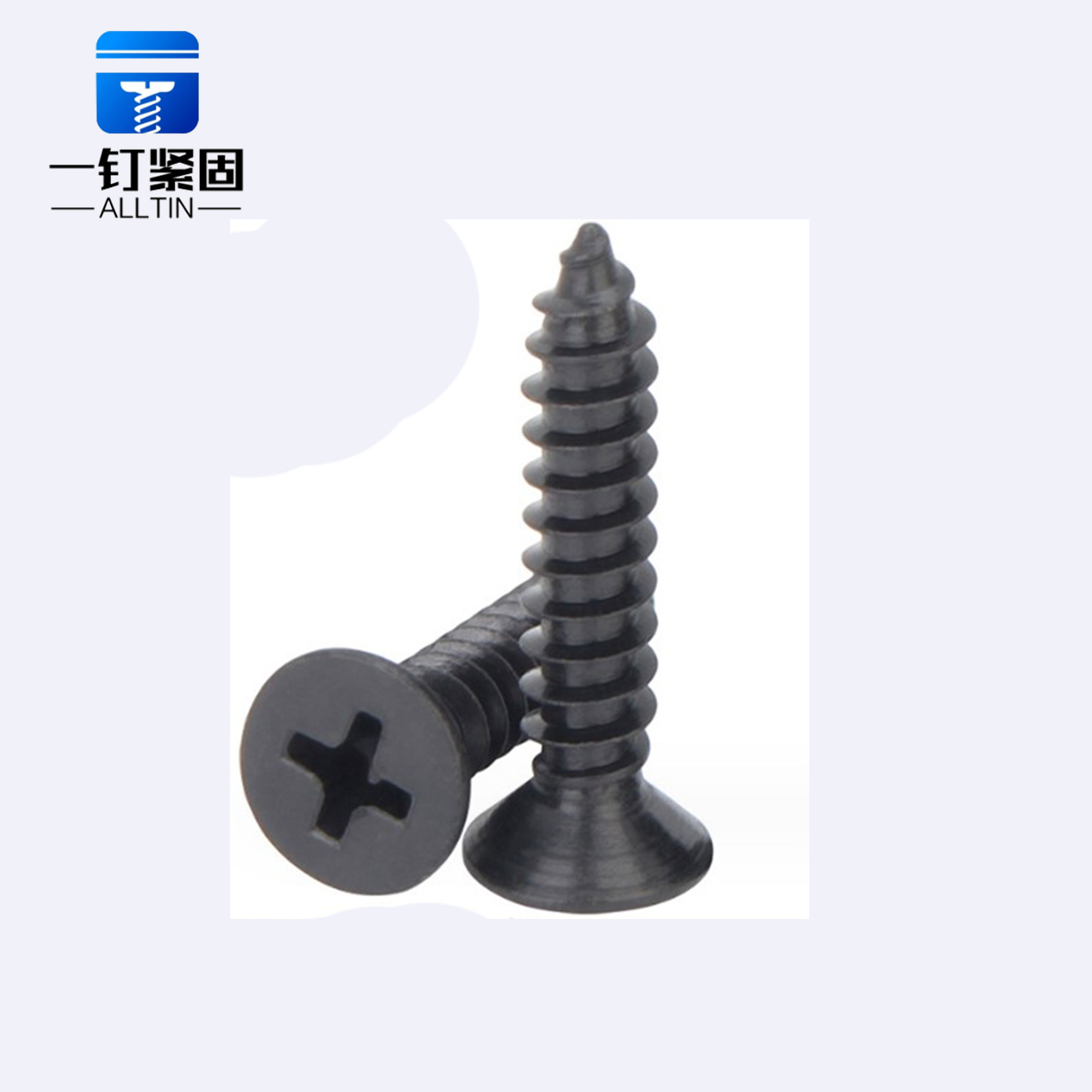 black Philips head self tapping screw