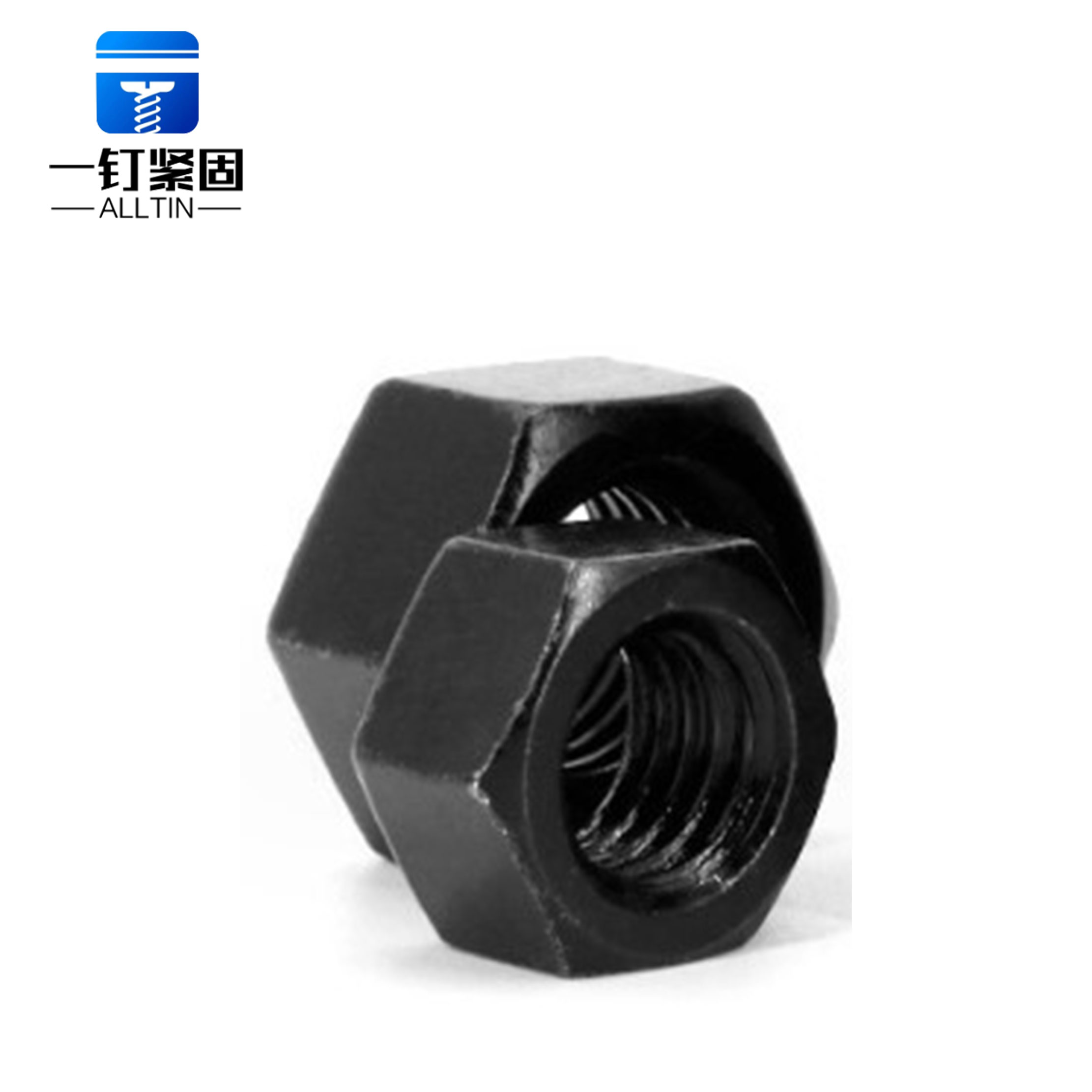 black outer hexagonal nut