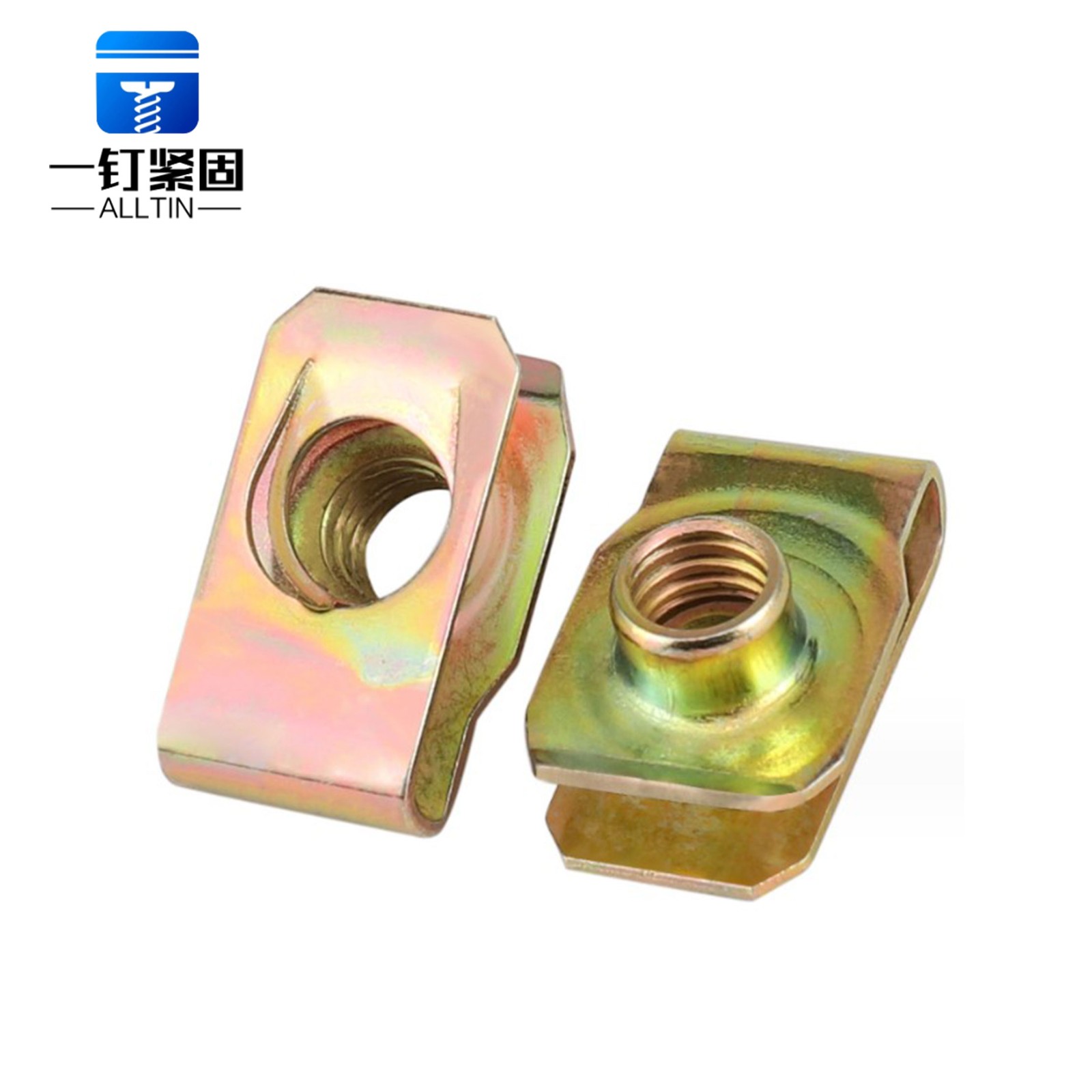 B type color zinc plated spring nut