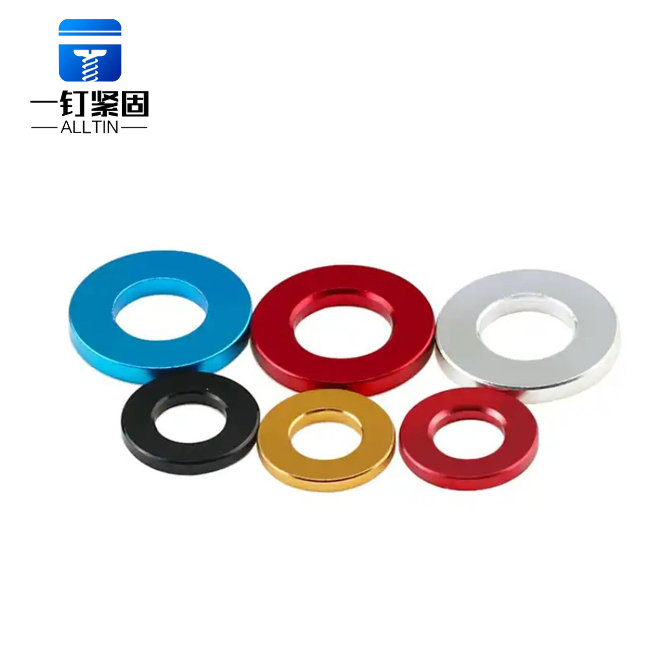 Aluminum alloy colored flat washer