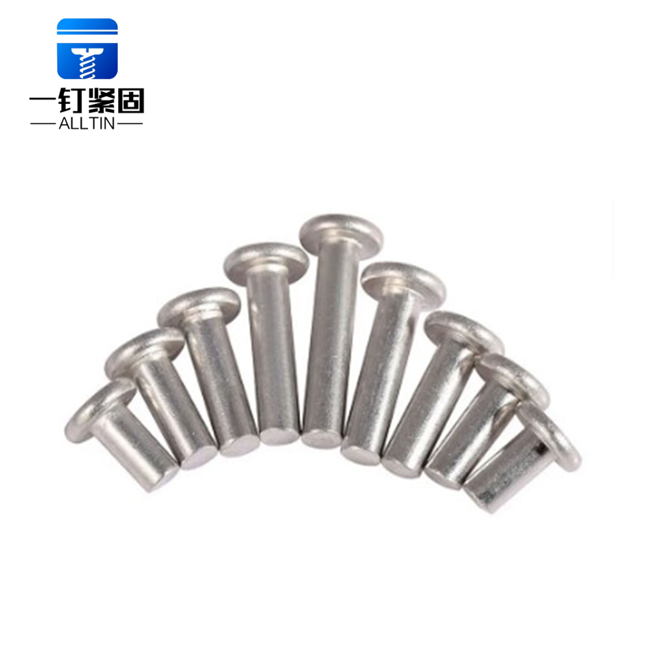 Round flat head solid rivet